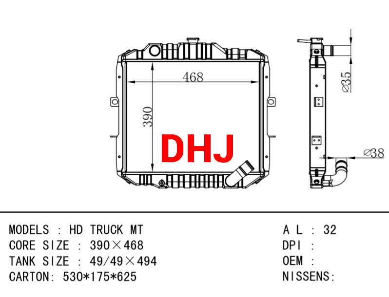 HYUNDAI HD TRUCK MT RADIATOR