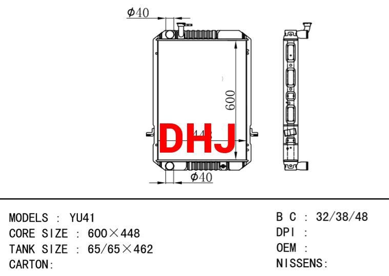 NISSAN YU41 radiator
