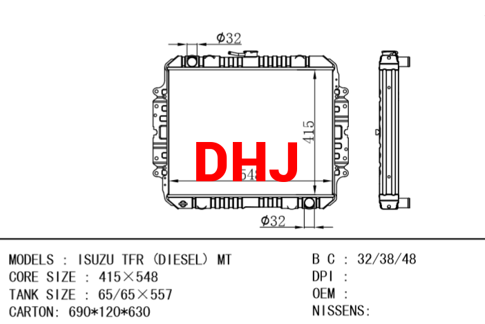 ISUZU TFR (DIESEL) MT radiator