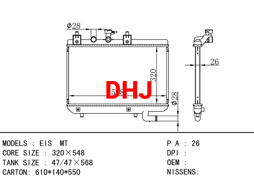 KIA EIS  MT radiator