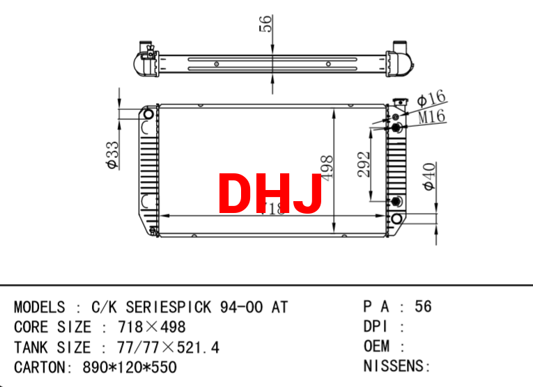 GM,DODGE C/K SERIESPICK 94-00 AT RADIATOR