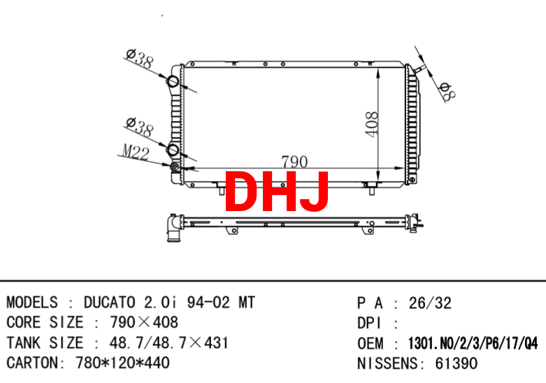 FIAT DUCATO Bus RADIATOR 1331RT 1330L8 1324816080 7179747 1301N3 1301P7 1330L2 71735350 71749748 71779747 1301N2 133348 1307391080 1301P6 1341515080 1301HS 1307394080 1327478080 1301NO 1301HQ