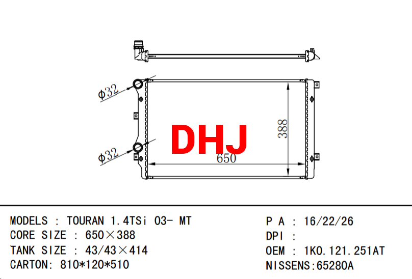 VAG radiator 1K0121253H 1K0121253AA 1K0121251AT 1K0121253AP	1K0121253BB 1K0121251AA 1K0121251DN 5K0121253D 1K0121253AB