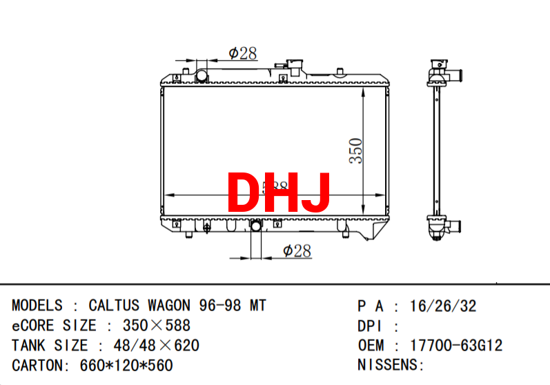 17700-63G12 17700-63G11 SUZUK CALTUS WAGON 96-98 MT