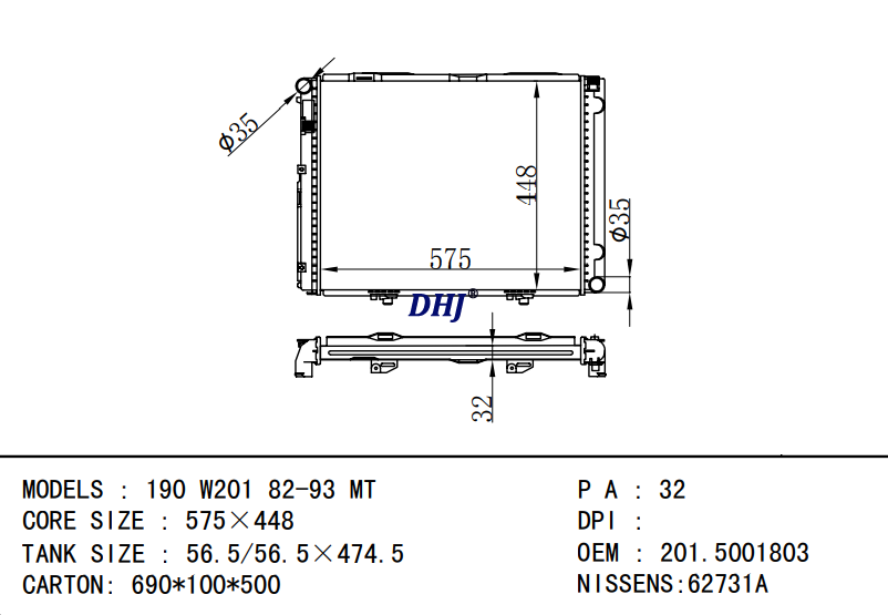 BENZ 190 W201 RADIATOR 2015008303 2015005403 2015001203 2015002203 2015001803 2015004403 2015007303 2015002103 2015004303 2015008103 2015005503