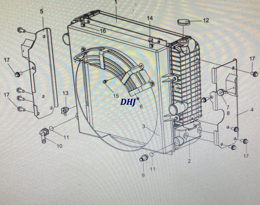 DOOSAN FORKLIFT RADIATOR,D20S5 440211-00747