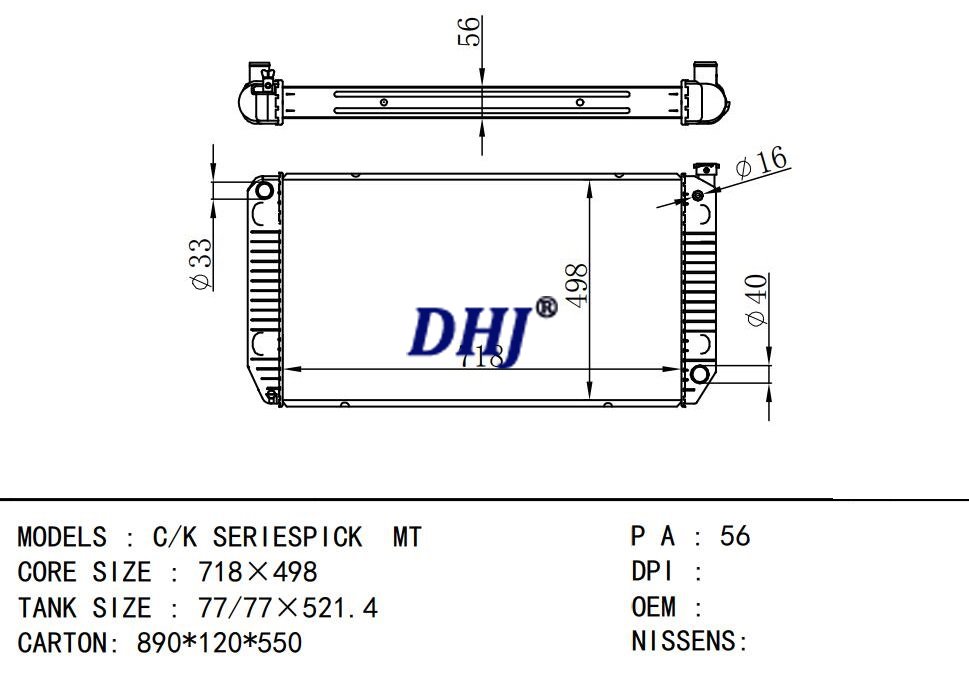 GM DODGE /K SERIESPICK MT car radiator