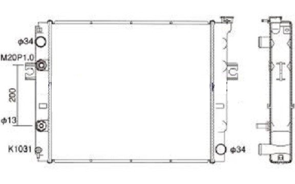 KOMATSU FORKLIFT RADIATOR 3EB-04-41310 3EB-04-41810 FD20/25-15