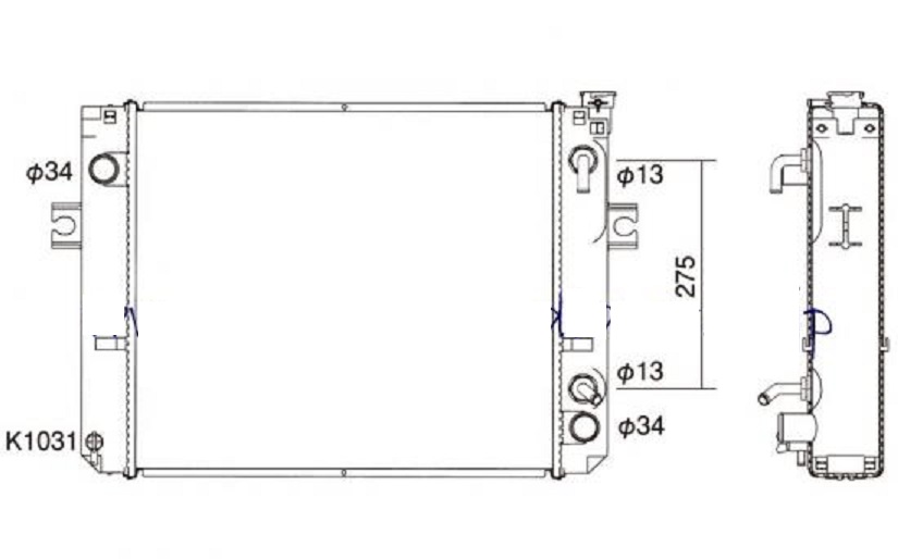 TOYOTA Forklift Radiator 16450-16600-71 16410–16600-71 16410–23421–71 16420–23420–71