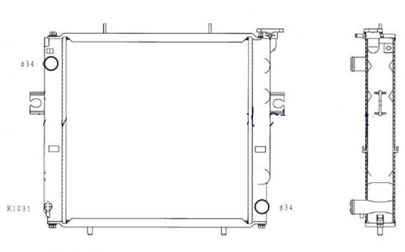 TOYOTA Forklift Radiator 16410-23320-71 16450-13311-71 7FD15 7FG15 1DZ 5K