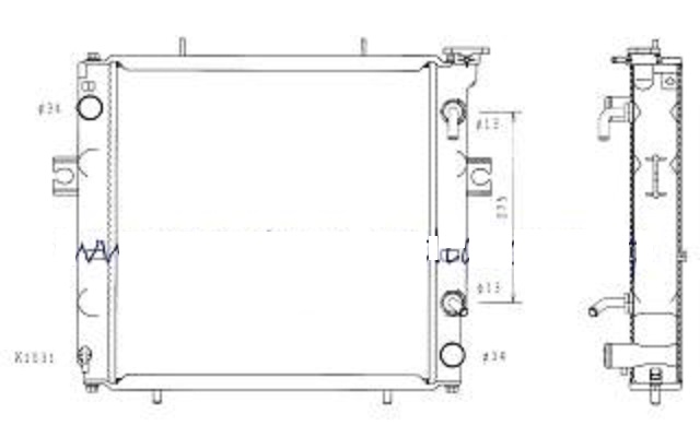 TOYOTA Forklift Radiator 16450-13321-71 16410-33661-71 16460-13320-71 6FD30 7FD15