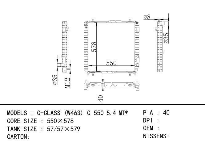  Car Radiator for BENZ G-CLASS (W463) G 550 5.4 MT