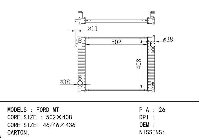 XL5H5005AA Car Radiator for FORD FORD MT