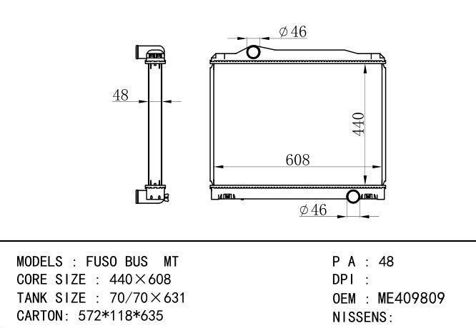 *ME409809 Car Radiator for NISSAN FUSO BUS