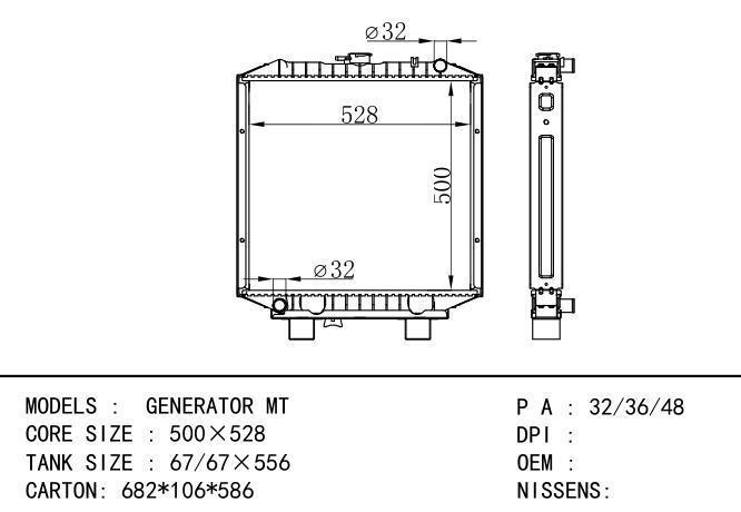  Car Radiator for  LONDON TAX Generator