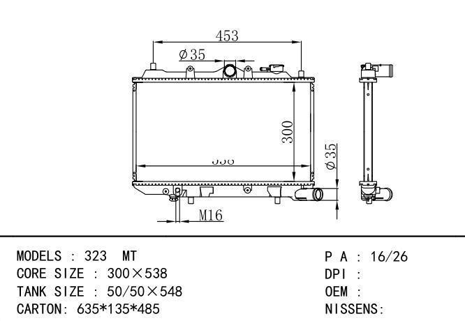  Car Radiator for MAZDA 323
