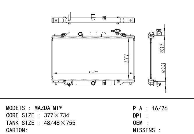  Car Radiator for MAZDA MAZDA MT*