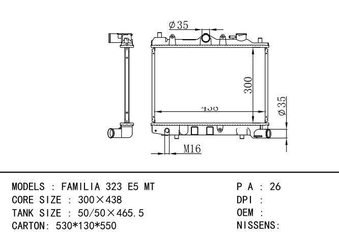  Car Radiator for MAZDA FAMILIA-323 E5