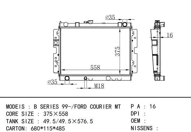  Car Radiator for MAZDA MAZDA B SERIES/FORD COURLER MT