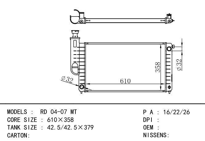  Car Radiator for PEUGEOT  PEUGEOT RD