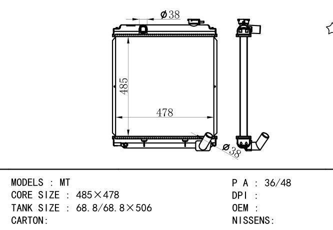  Car Radiator for TATA TATA