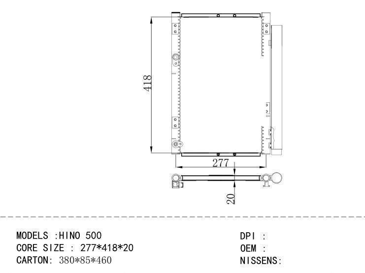 Condenser for HINO HINO 500