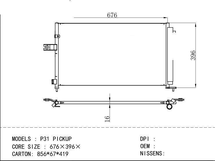  Condenser for NISSAN P31 PICKUP