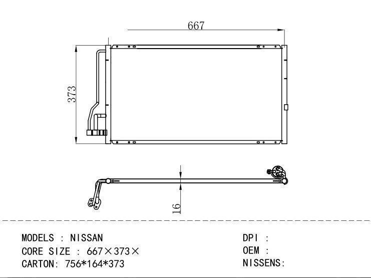  Condenser for NISSAN NISSAN