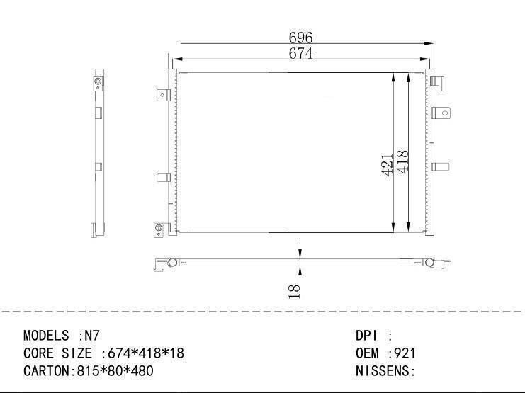 92110-2JD0A Condenser for NISSAN N7
