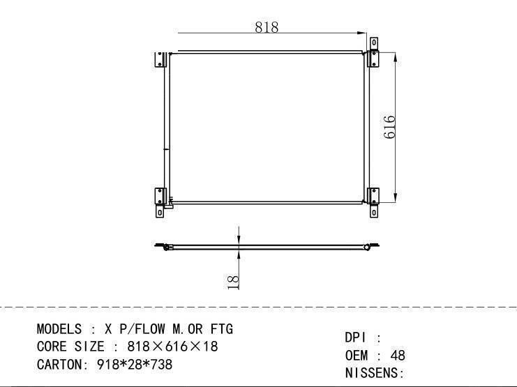 4866845008 Condenser for NORTH AMERICA X P/FLOW M.OR FTG