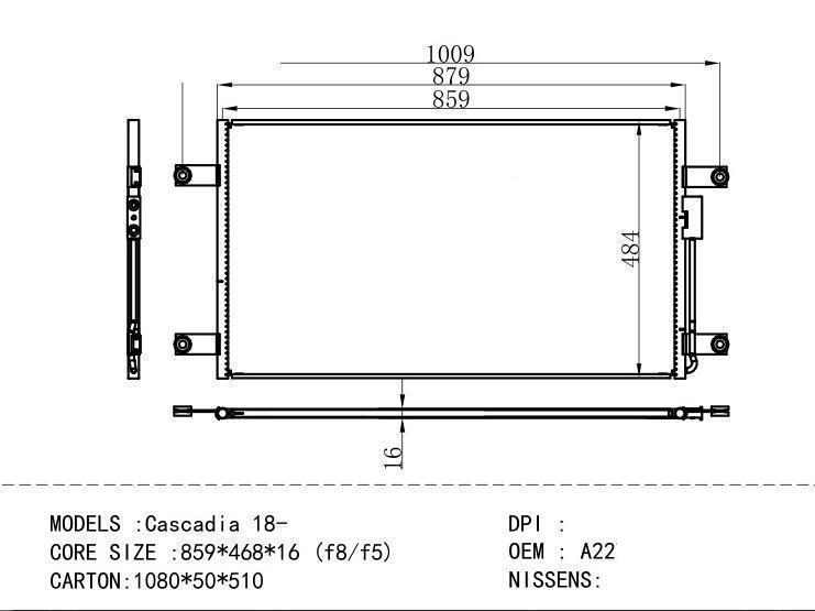 A2272869000 Condenser for NORTH AMERICA Cascad ia 18