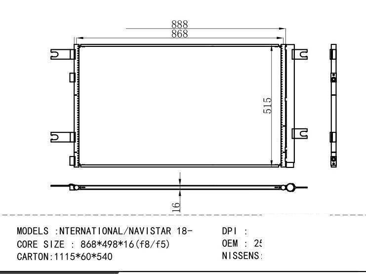 2518753C91 Condenser for NORTH AMERICA NTERNATIONAL / NAVISTAR 18
