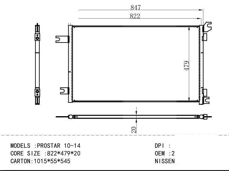 2604851C92 Condenser for NORTH AMERICA PROSTAR 10-14