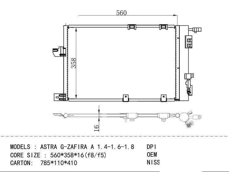 84208083 Nissens Condenser for OPEL OPEL INSIGNIA