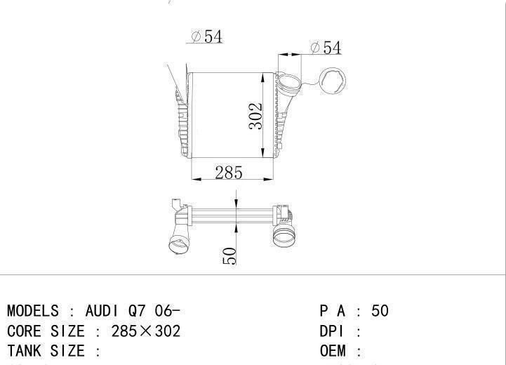  car Intercooler for AUDI Q7 06-