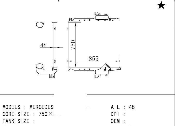  car Intercooler for BENZ MERCEDES ACTROSS 96-