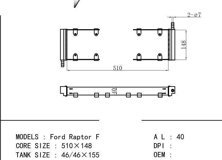  car Intercooler for FORD Ford Raptor F-150 MT