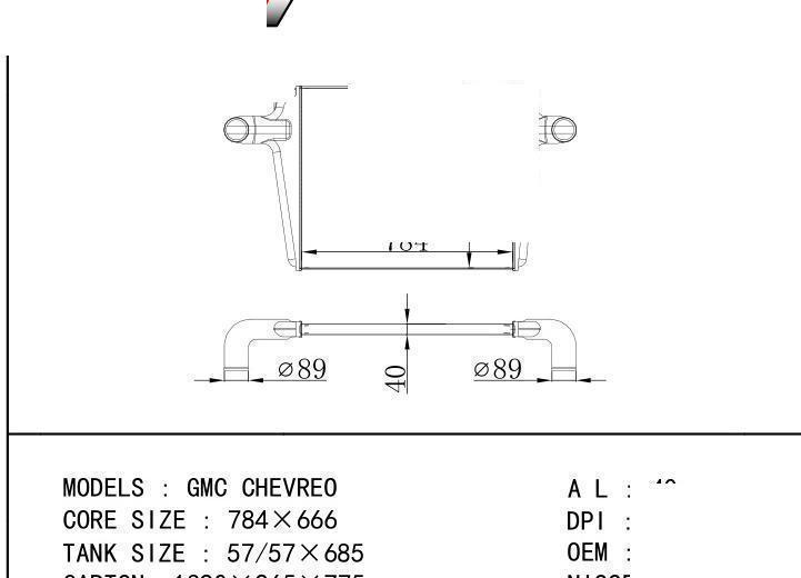 GMC15801 car Intercooler for GM,DODGE GMC CHEVREO