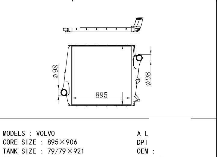  car Intercooler for VOLVO VOLVO