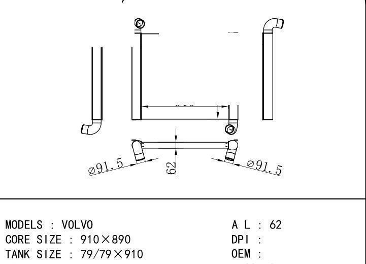  car Intercooler for VOLVO VOLVO