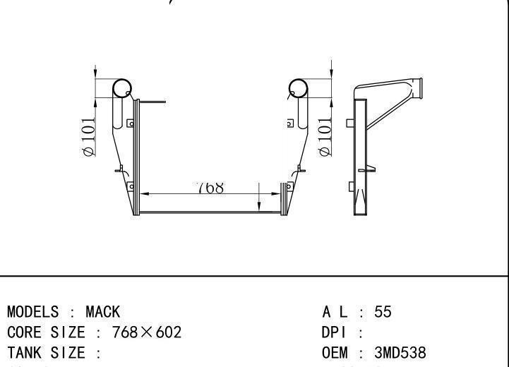 3MD538 car Intercooler for VOLVO MACK