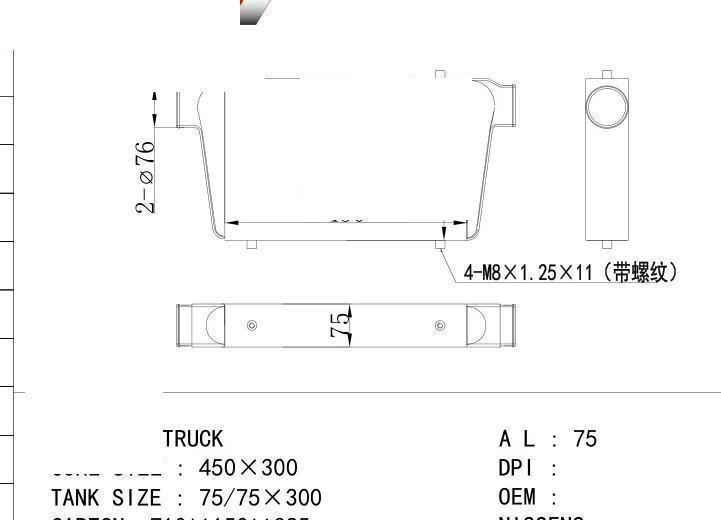  car Intercooler for FREIGHTLINER TRUCK