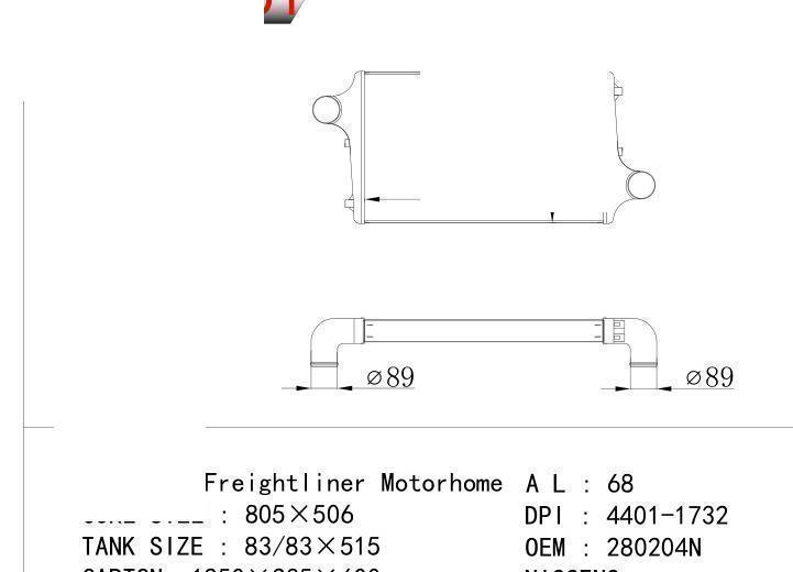 280204N car Intercooler for FREIGHTLINER Freightliner Motorhome