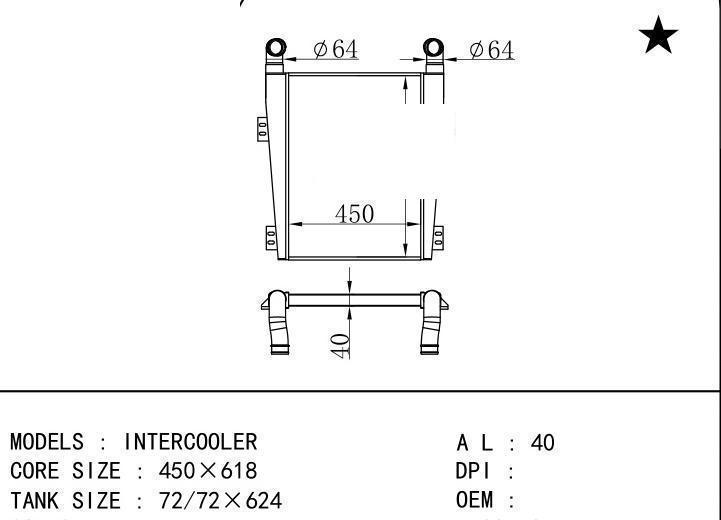  car Intercooler for FREIGHTLINER INTERCOOLER