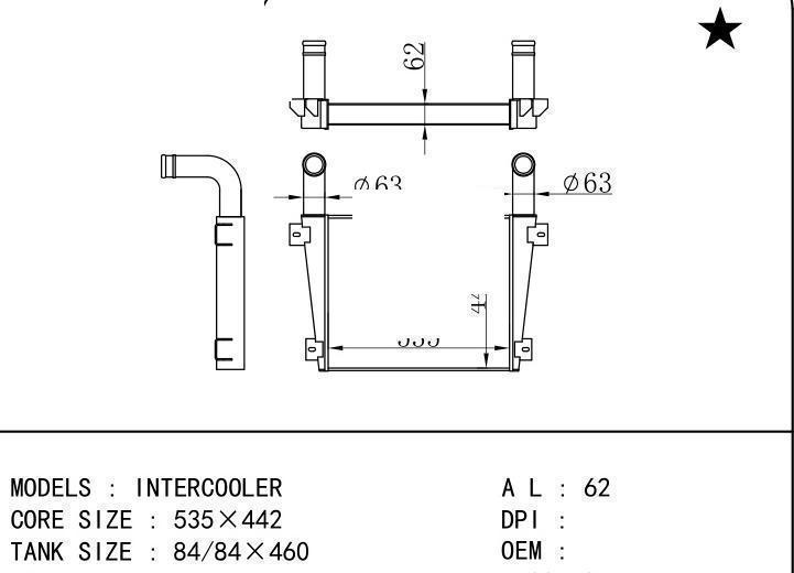  car Intercooler for FREIGHTLINER INTERCOOLER