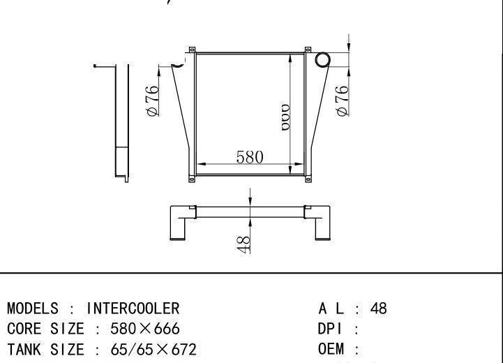  car Intercooler for FREIGHTLINER INTERCOOLER