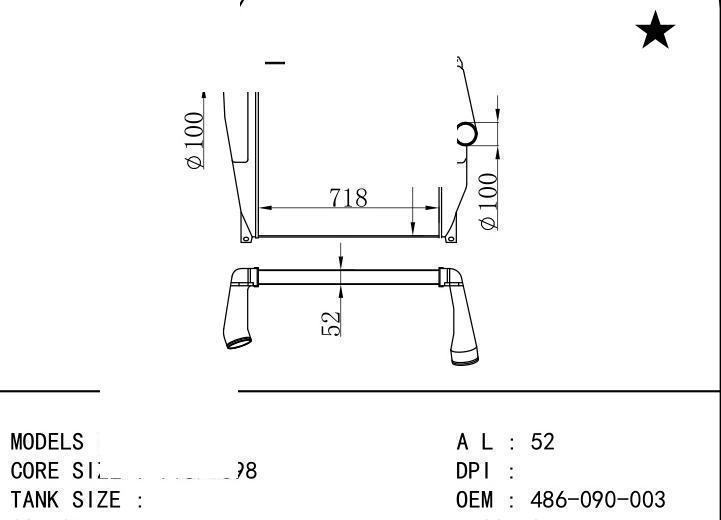486-090-003 car Intercooler for TRUCK KENWORTH