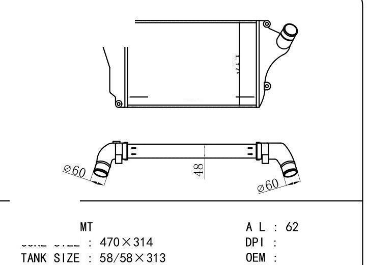  car Intercooler for TRUCK INTERCOOLER