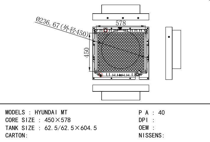  car radiator for  HYUNDAI MT